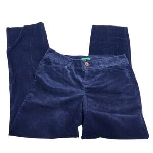 Lilly Pulitzer Navy Palm Beach Fit Corduroy Pants Size 6